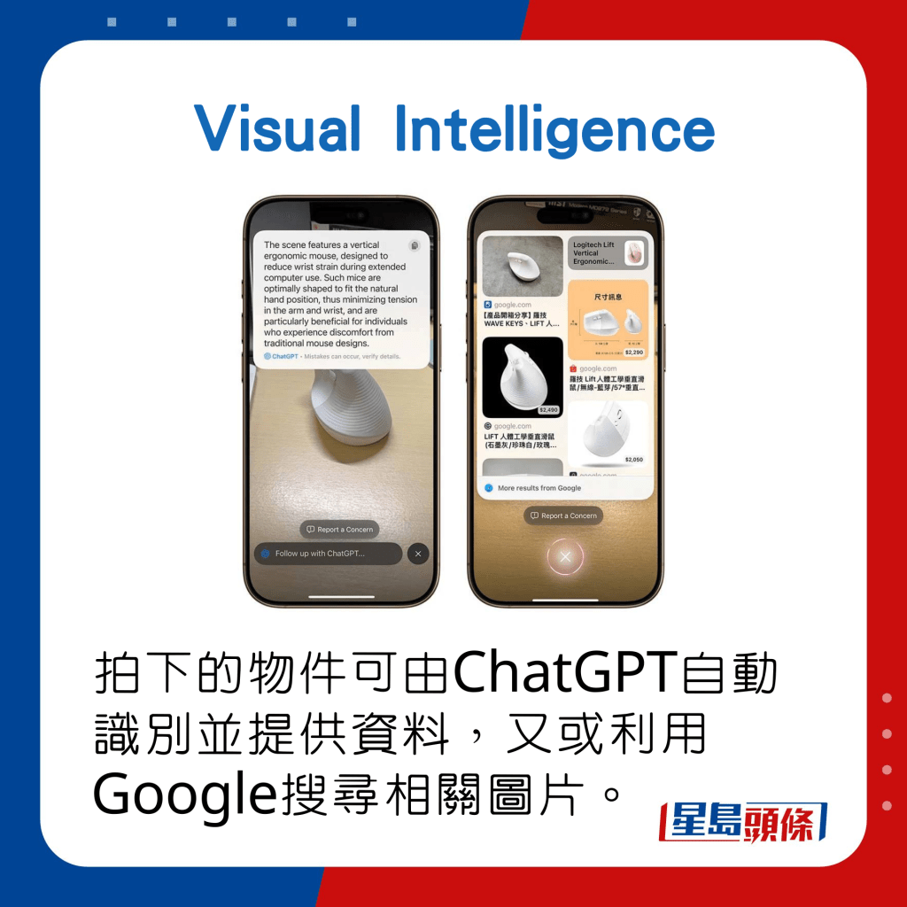 拍下的物件可由ChatGPT自动识别并提供资料，又或利用Google搜寻相关图片。