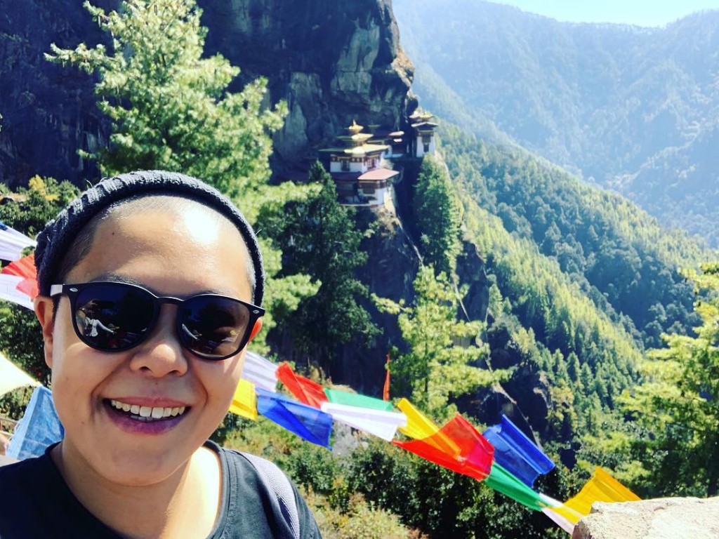 二汶去年到Ellen曾到過的不丹，度過其36歲生日。林二汶ig