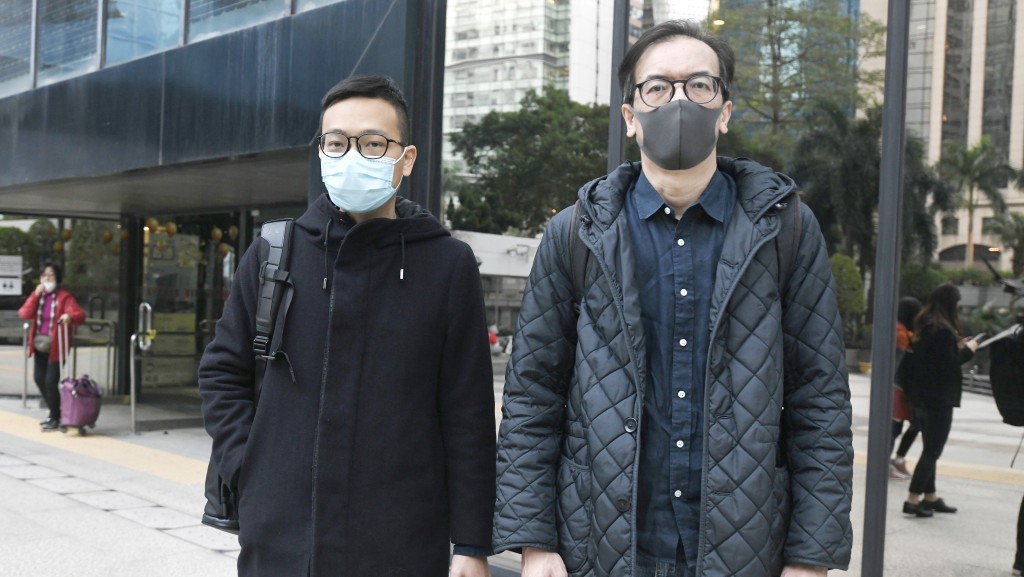 《立場新聞》前總編輯鍾沛權(右)、署任總編輯林紹桐(左)。資料圖片