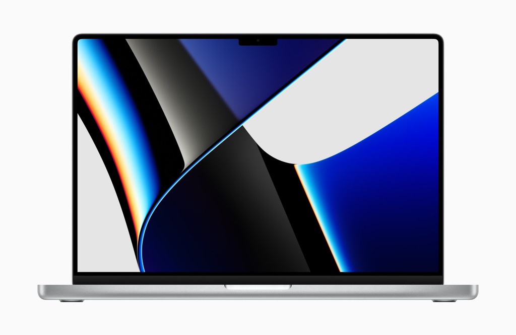 ●新MacBook Pro改用Liquid Retina XDR荧幕及支援120Hz，边框也大幅收窄，但顶部留有1,080p镜头的「额头」位。