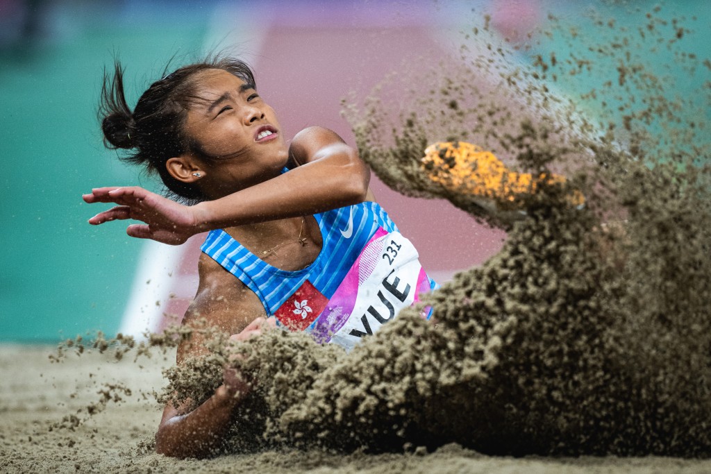 俞雅欣夺女子跳远铜牌。港协暨奥委会图片