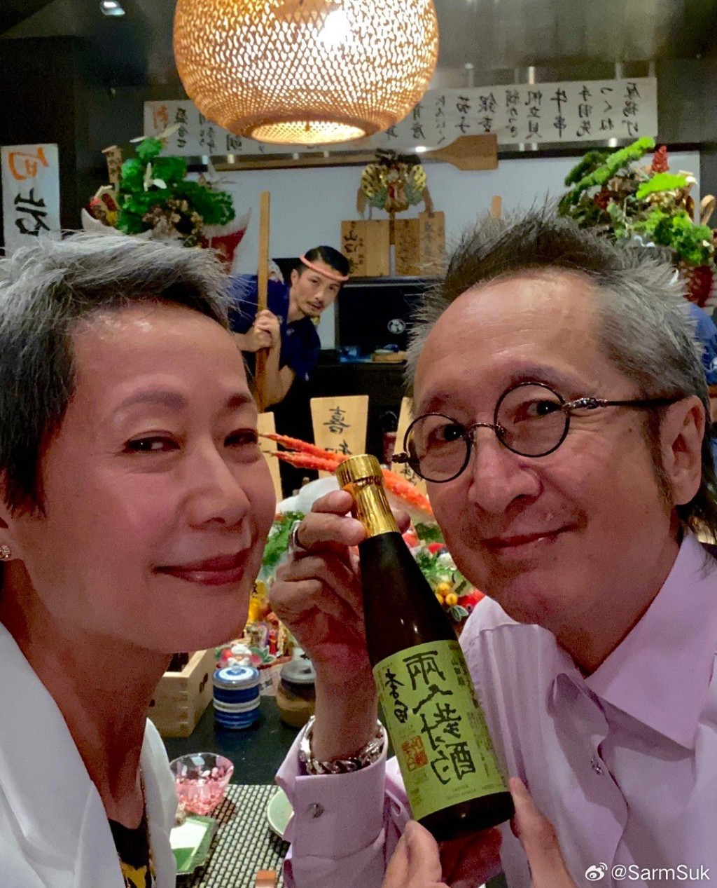 叶童与老公陈国熹去年庆祝结婚35周年。