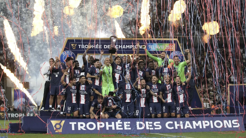 巴黎聖日耳門成法國超級盃冠軍。AP