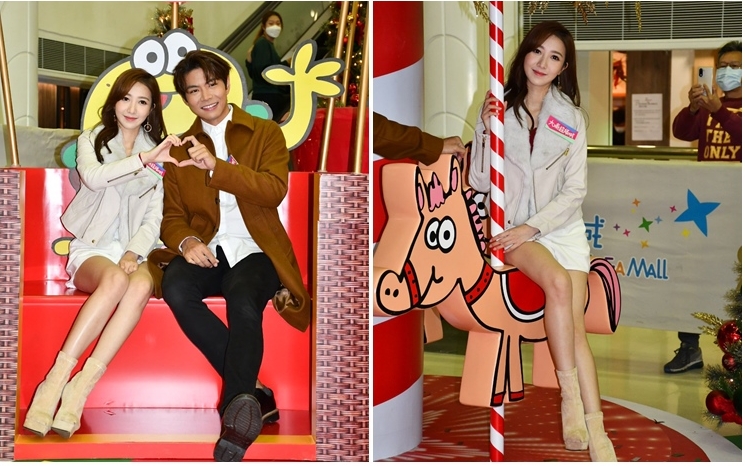 何依婷和羅天宇今日以幕前情侶檔出活動。