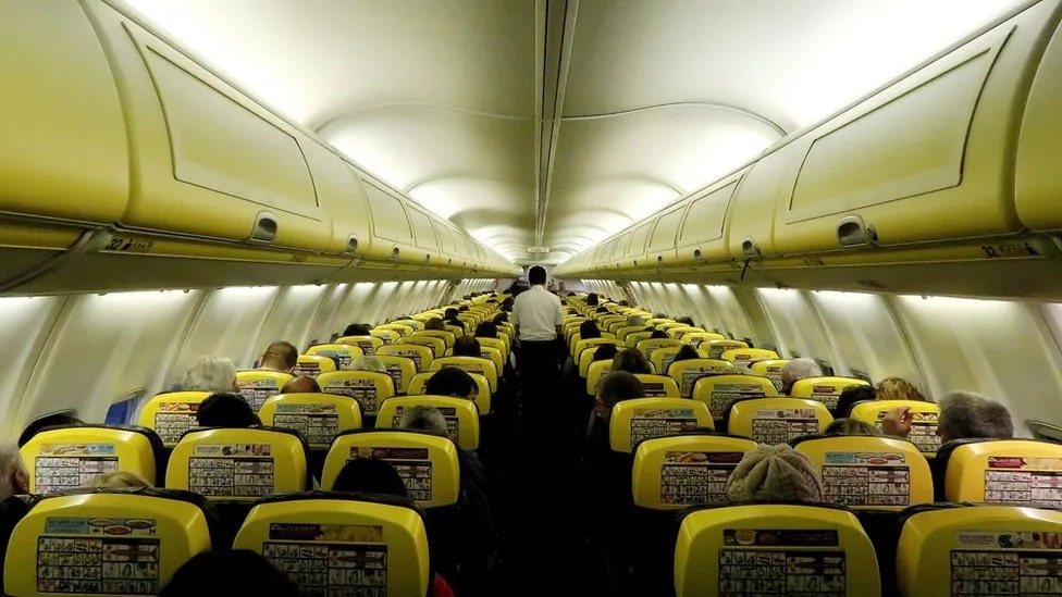 Ryanair客机机舱。路透社