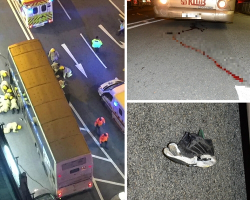 觀塘發生奪命車禍。左:Anson Lau 圖片;右:本報圖片