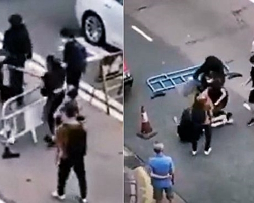 男生涉「私了」清路障女子。