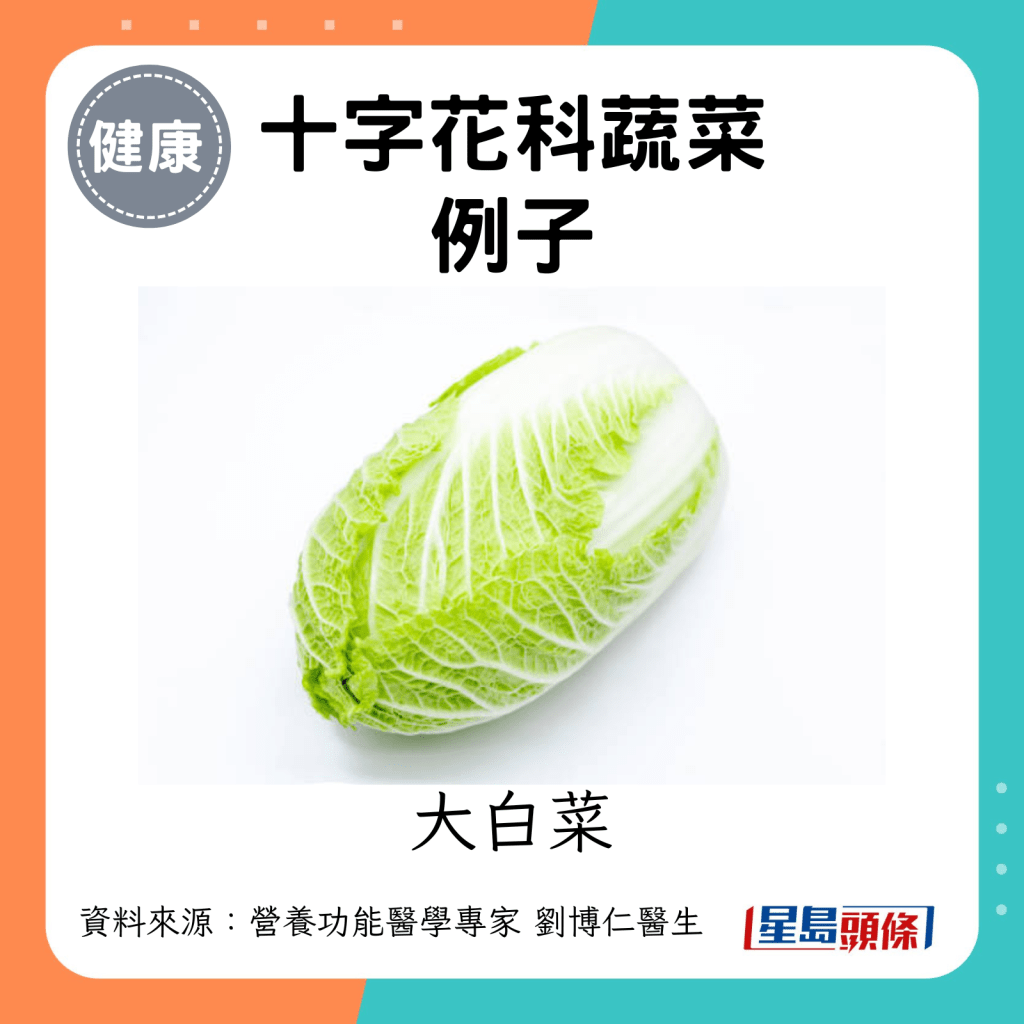 十字花科蔬菜例子：大白菜。