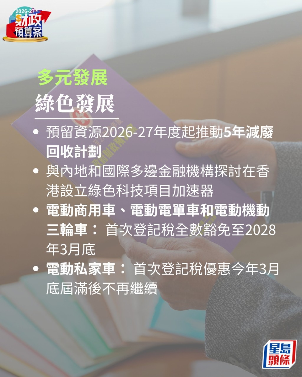 財政預算案2026重點內容:電動車一換一計劃告終 財政預算案2026重點內容:電動車一換一計劃告終