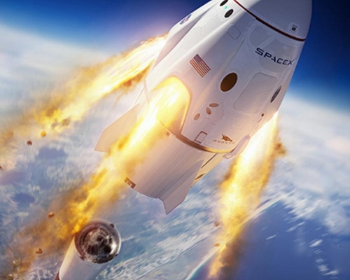 SpaceX載人龍飛船。截自SpaceX網站