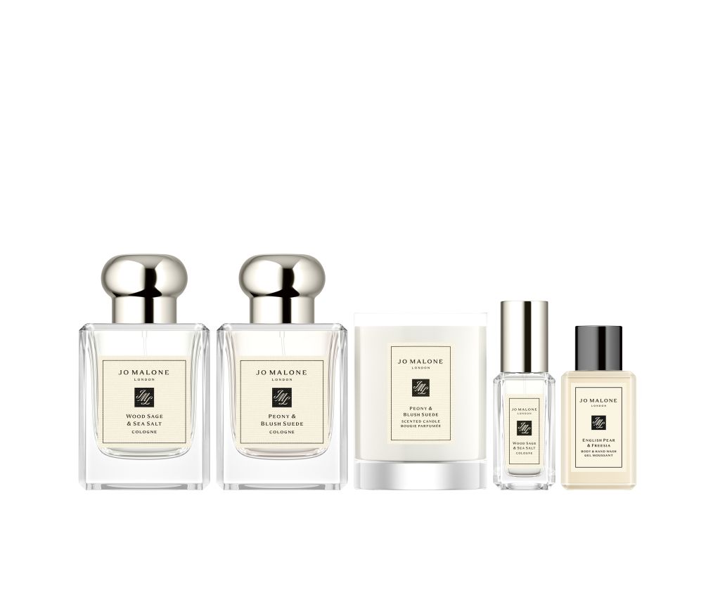 Jo Malone London - 牡丹与鼠尾草香氛糅合™套装 $1,900  (原价$2,491 23%OFF):鼠尾草与海盐古龙水 50ml、牡丹与胭红麂绒古龙水 50ml、牡丹与胭红麂绒旅行香氛工艺蜡烛 60g、鼠尾草与海盐古龙水 9ml、英国梨与小苍兰手部及身体沐浴凝胶 15ml