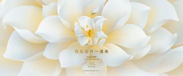 為了慶祝這家新店開幕，蘋果還設計了一款以上海市花白玉蘭為靈感的Logo。
