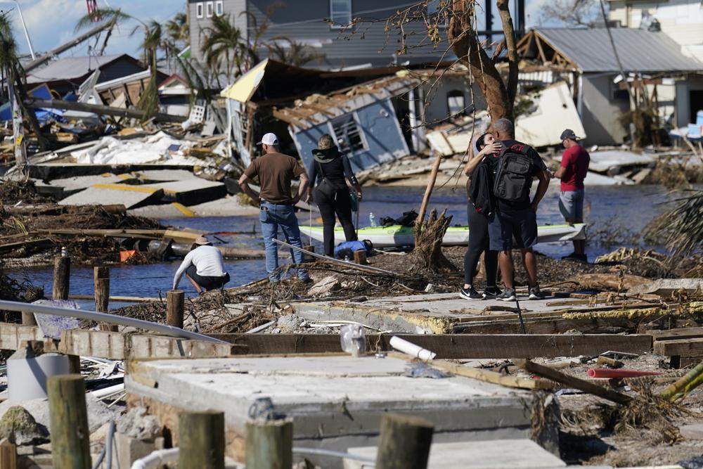  颶風伊恩在佛羅里達州馬特拉查造成嚴重的破壞。AP
