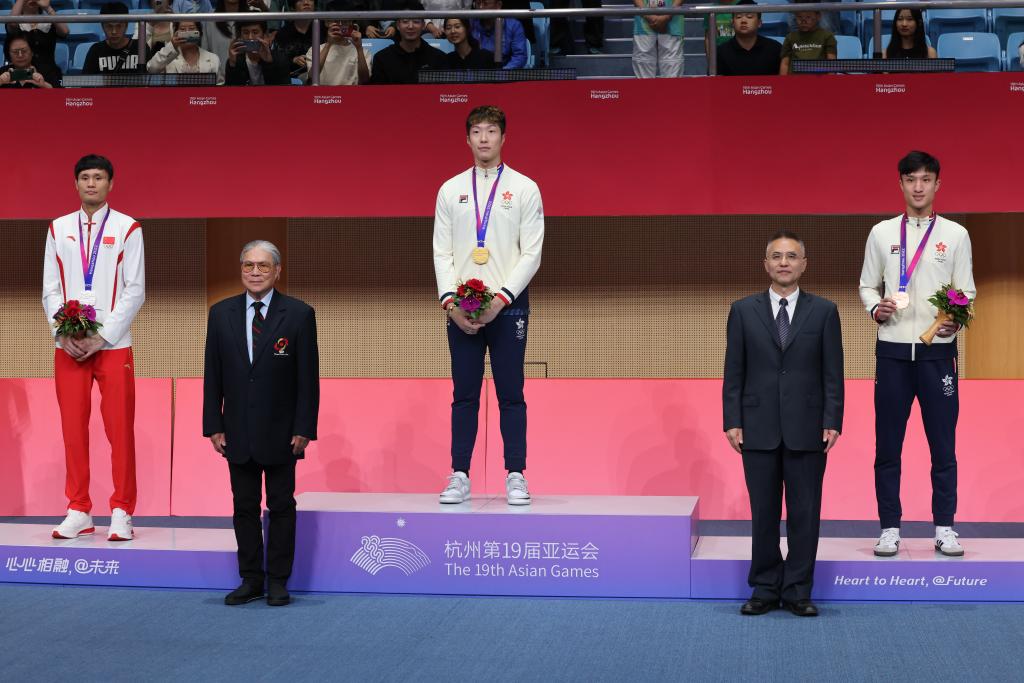 张家朗在去年杭州亚运的男子花剑夺金。资料图片