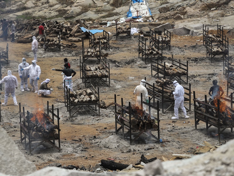 印度近兩星期以來每日都錄得約4000宗患者不治個案。AP