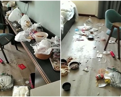 房內堆滿垃圾。網圖