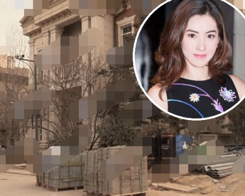 內地傳媒發現藝人張栢芝於北京的7000萬豪宅別墅正在裝修。網圖