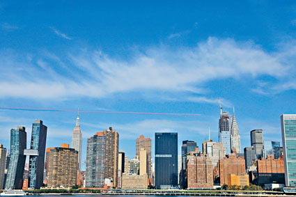 紐約曼克頓的摩天大樓。