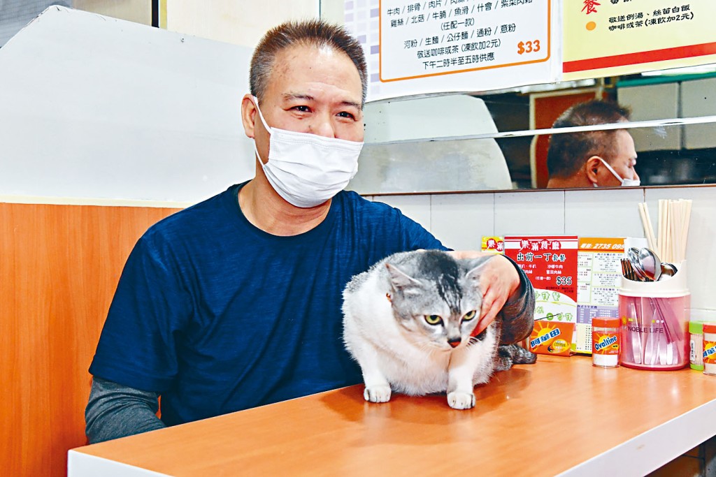 餐廳東主對愛貓「肥仔」被尋回欣喜不已。