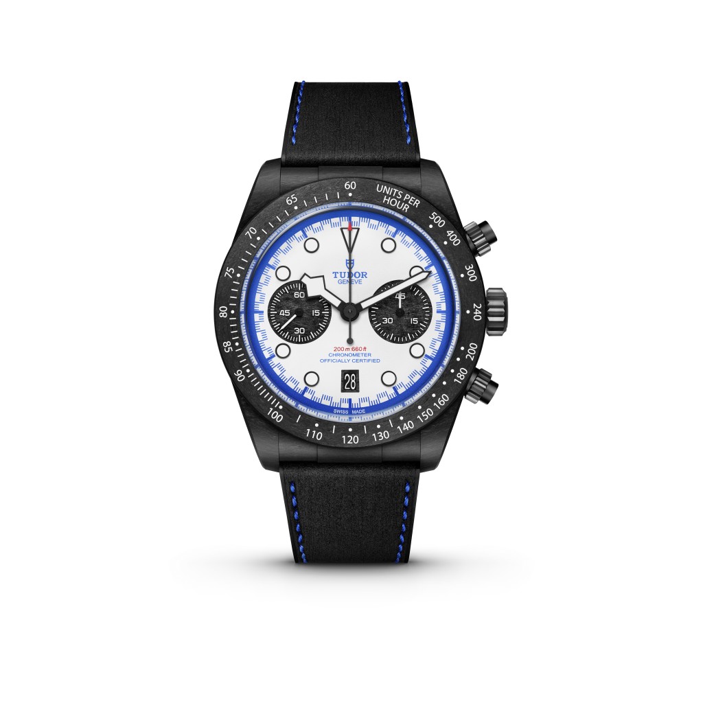 Tudor×Visa Cash App Racing Bulls F1 Team Black Bay Chrono 'Carbon 25' ，錶殼：42mm碳纖維/機芯：MT5813自動/ 限量：2,025枚/售價：$58,300。