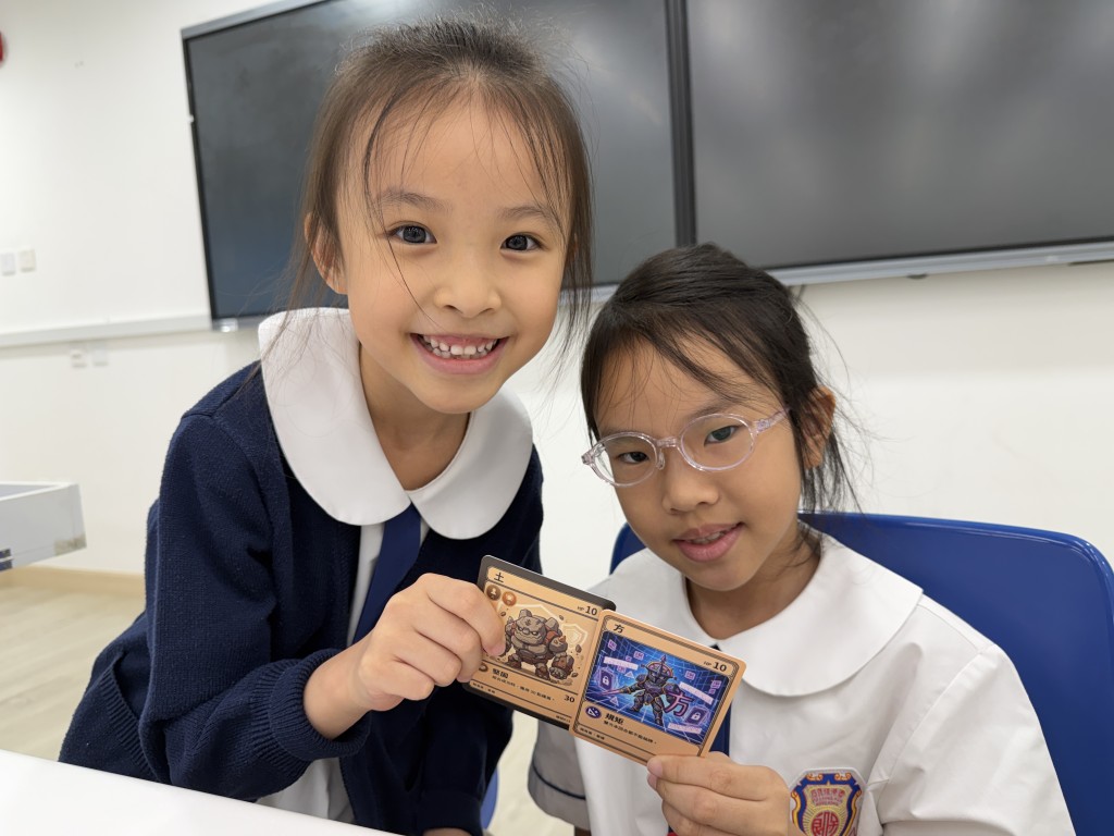大部分同學都有玩遊戲卡經驗，容易上手。（受訪學校提供）