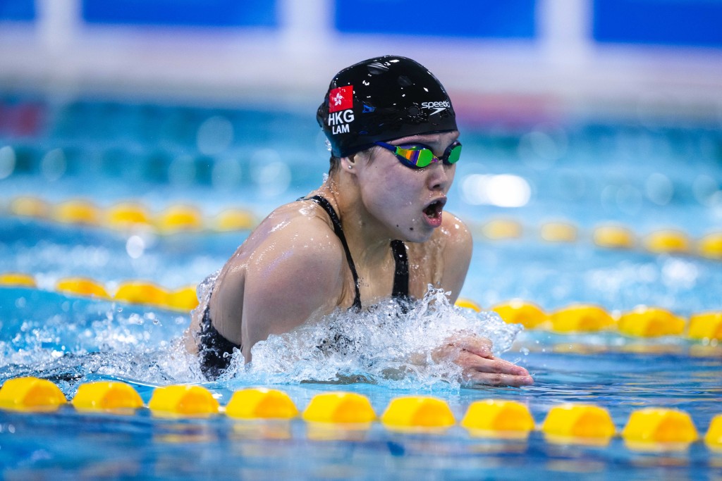 林韵晴在女子200米蛙泳決賽奪金。港協暨奧委會圖片 林韵晴在女子200米蛙泳決賽奪金。港協暨奧委會圖片