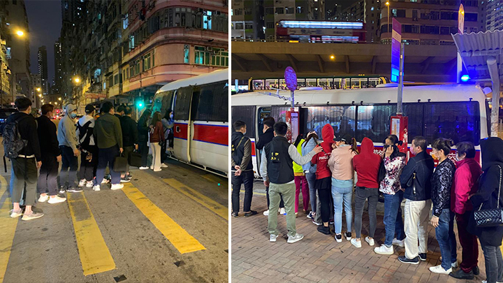 警方搗破土瓜灣兩個非法賭檔,31人被捕兼收告票。警方提供