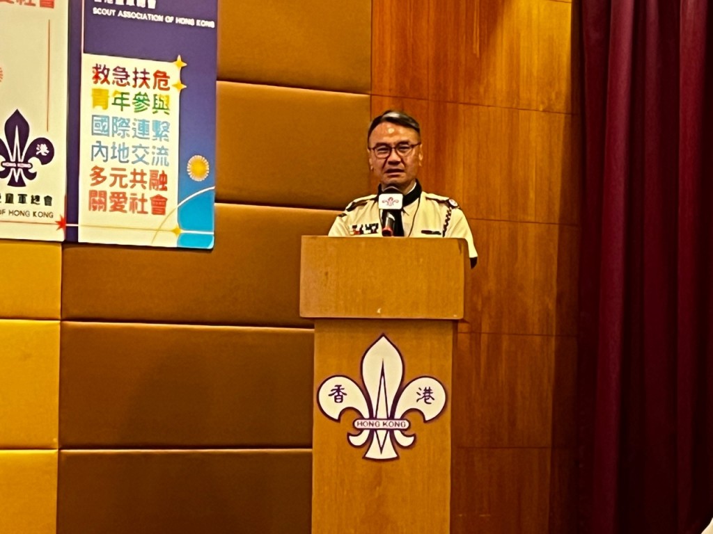 黎偉生簡介香港童軍運動未來的發展策略。黃子龍攝