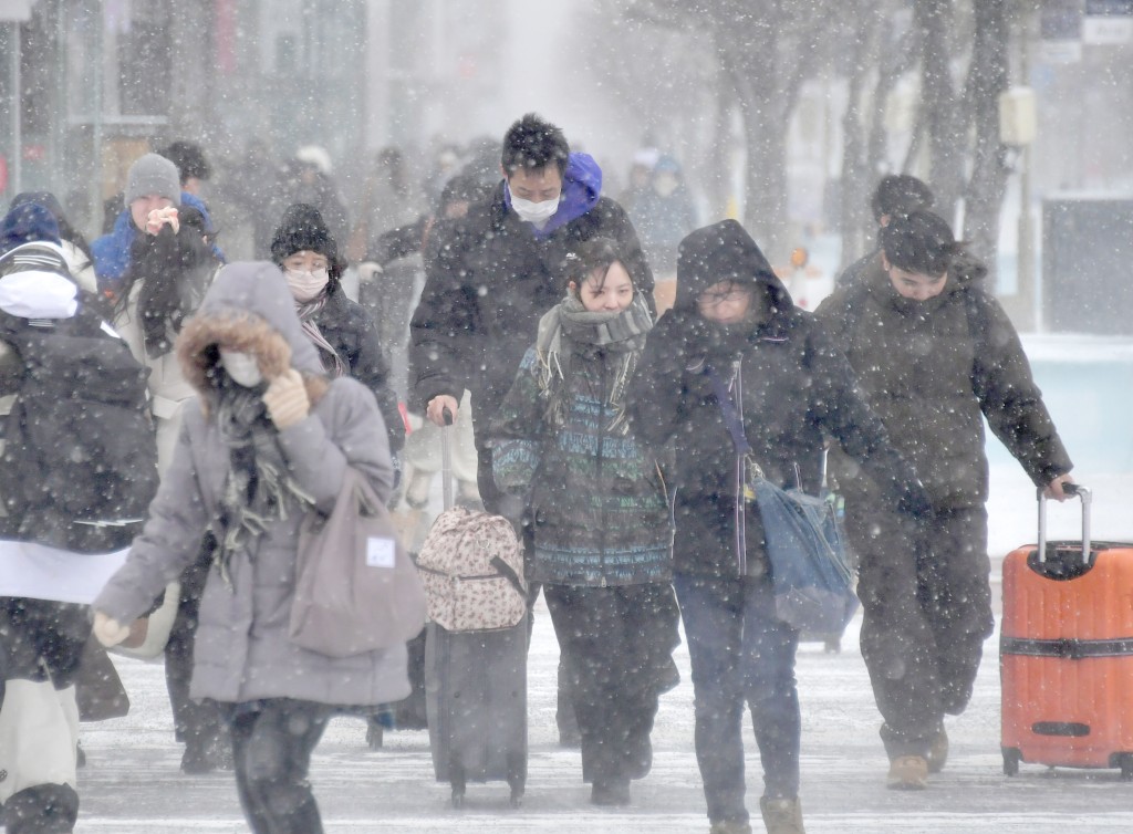 旭川市5月份罕見觀測到超過1厘米以上的降雪。美聯社資料圖片