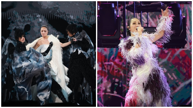 楊千嬅演唱會丨開場前默哀一分鐘 尾場唱足42首歌破自己紀錄 三度感觸落淚：一生人總會遇到很多黑暗