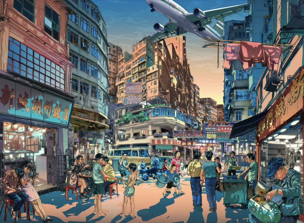 秘密酒吧内有12幅以香港街景为主题的艺术插画。旅发局提供