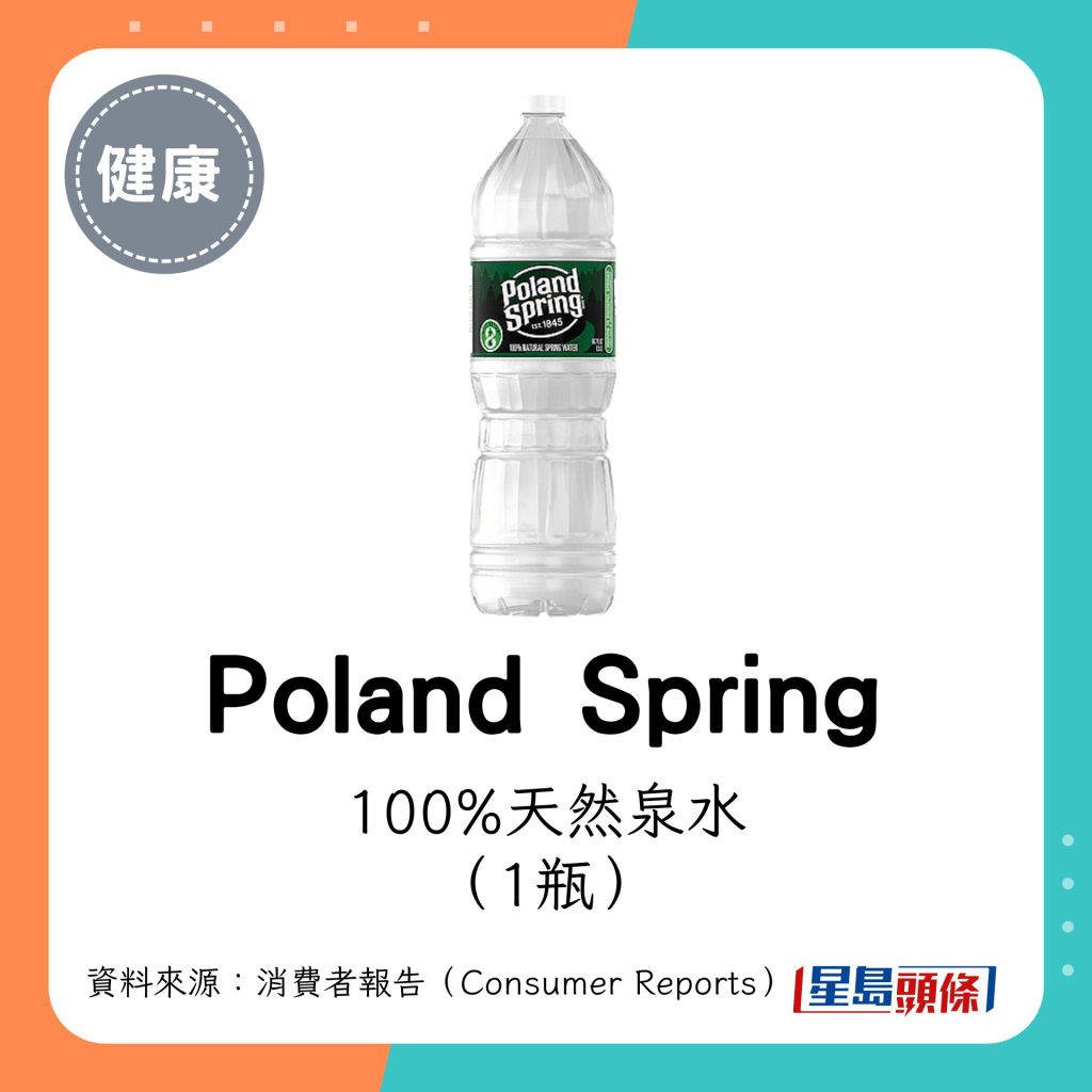 Poland Spring 100%天然泉水（1瓶）