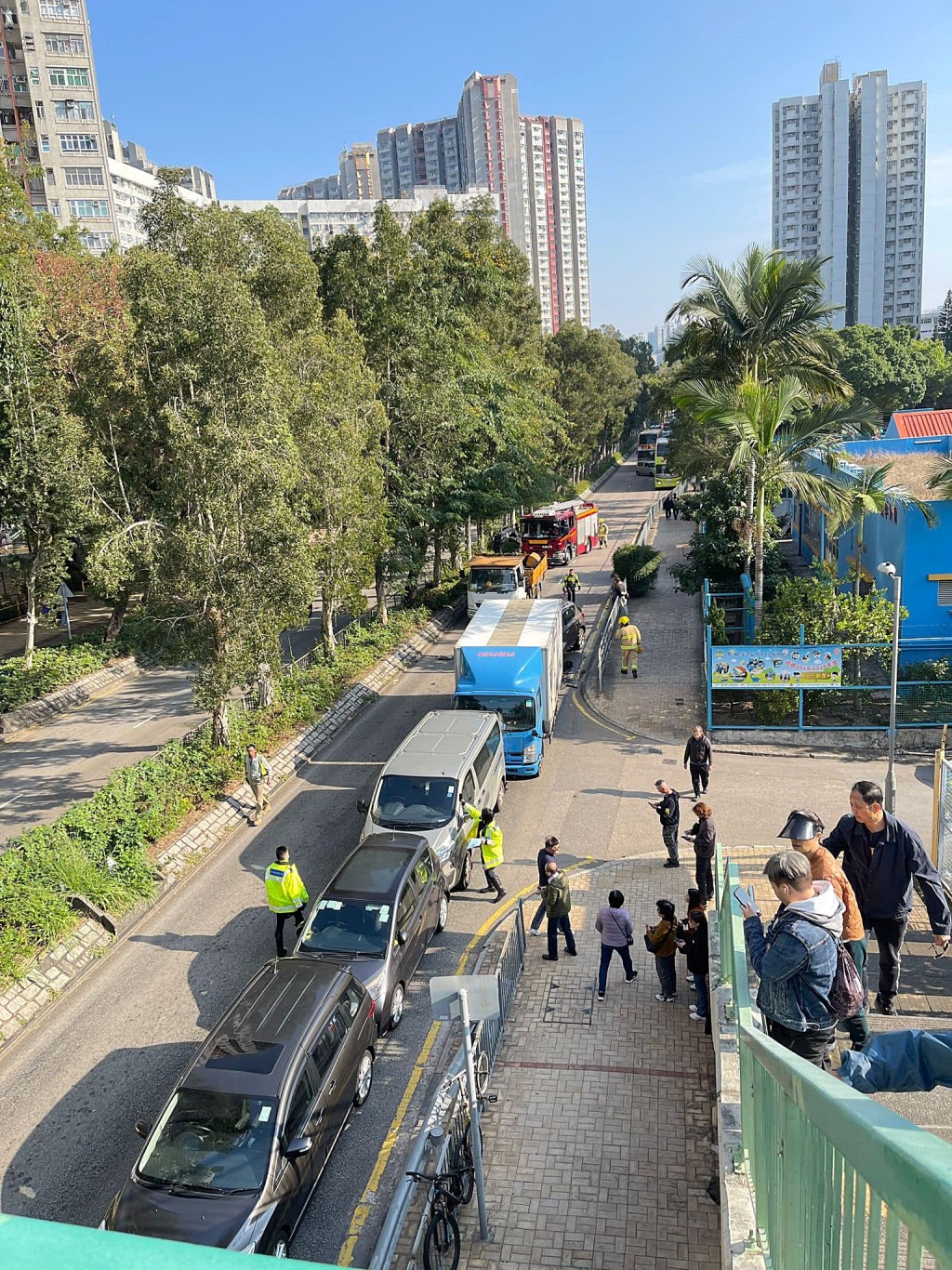 馬會道發生六車串燒意外。fb：車cam L（香港群組）