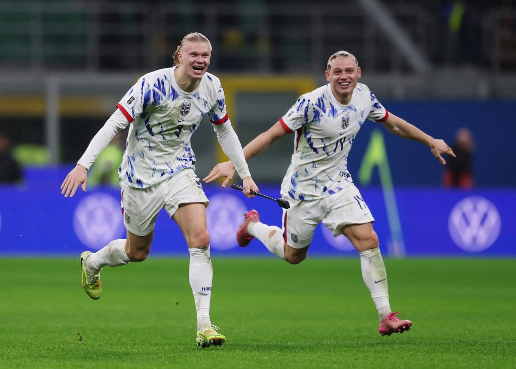 挪威作客4：1反勝意大利。路透社