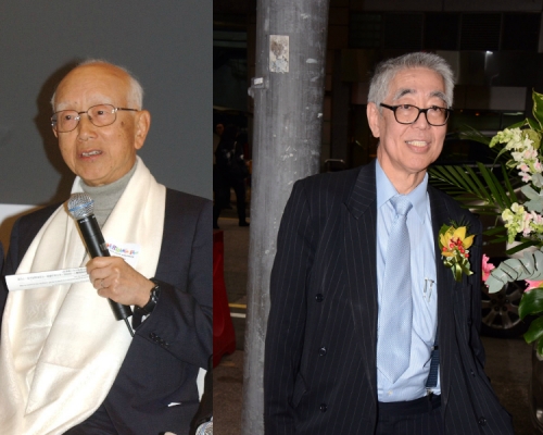 蔡和平讚揚鄒文懷(左)令香港電影於國際間更有地位。資料圖片