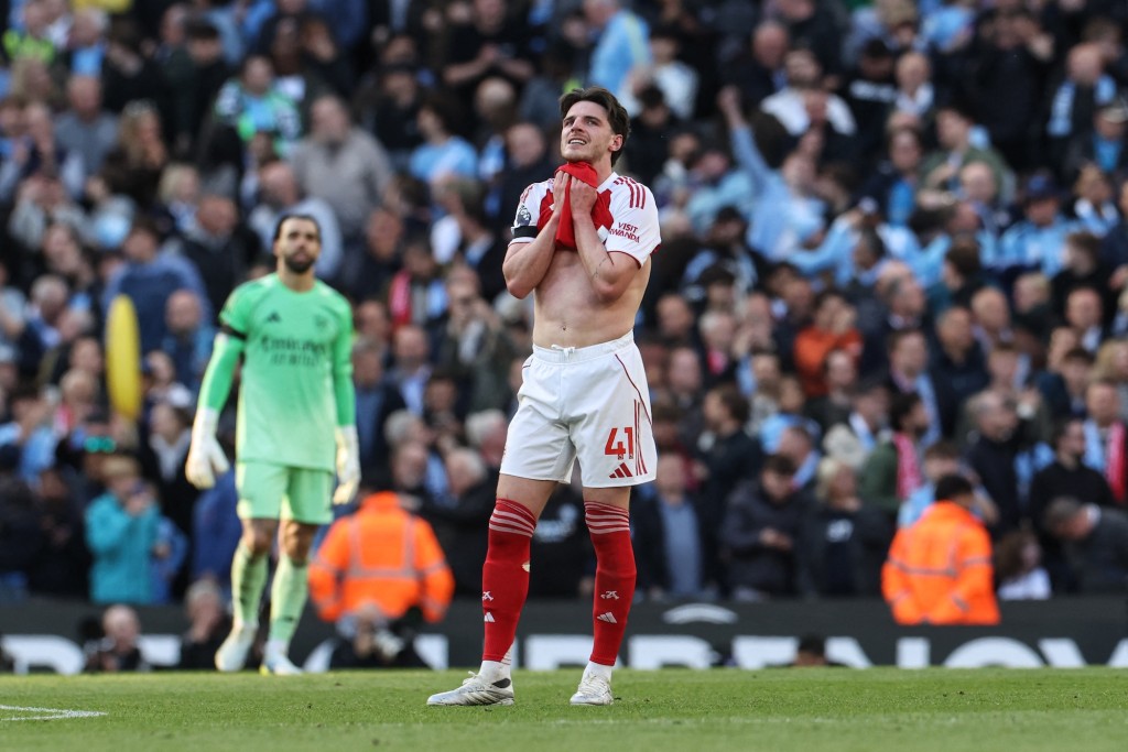 哥帥欣賞賴斯在輸波後，仍立即激勵隊友的精神。法新社