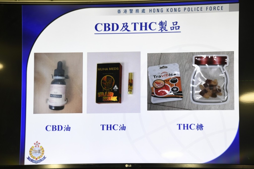 市民藏有及使用CBD、THC產品均屬違法。