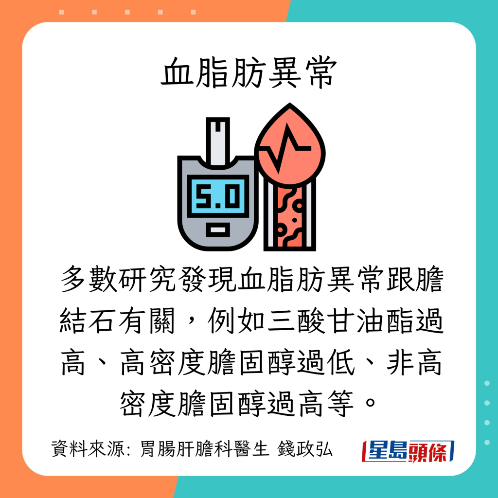 预防胆结石｜胆结石高危一族：血脂肪异常