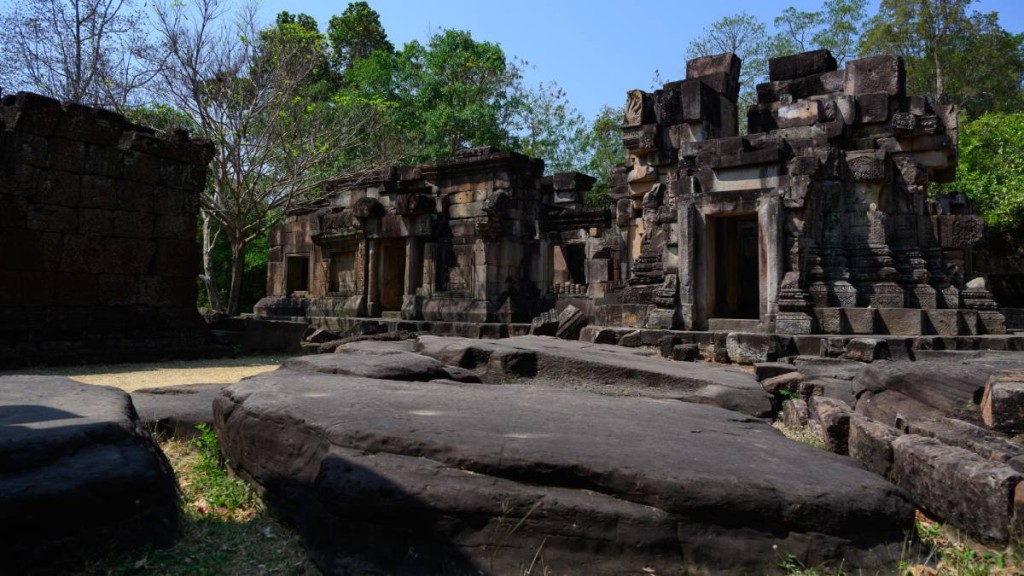 泰國柬埔寨邊境爭議地區塔門通寺（Prasat Ta Muen Thom）。路透社