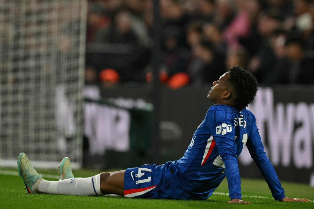 车路士在英超大战主场0:1不敌曼联。法新社