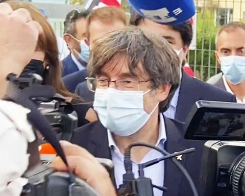 加泰羅尼亞自治政府前主席普伊格德蒙特獲釋。AP圖片