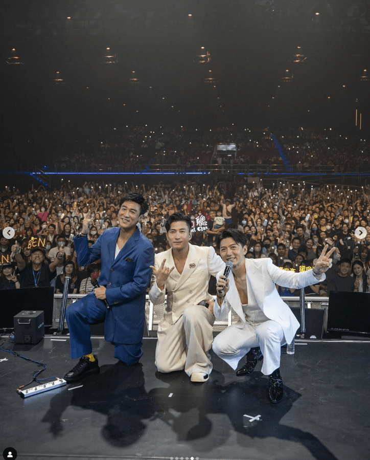 袁伟豪、与谭俊贤及陈山聪，日前到马来西亚举行《好男人演唱会2024》。