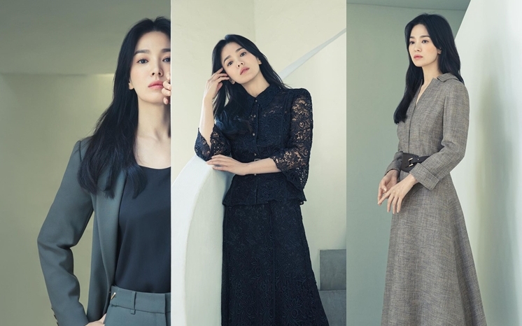 宋慧乔换上多个造型，轻松展现不同面貌。