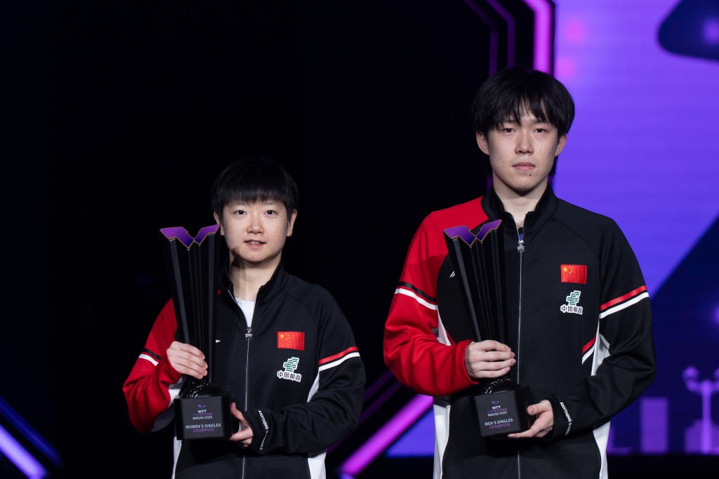 王楚欽/孫穎莎反勝跨國組合晉級。新華社
