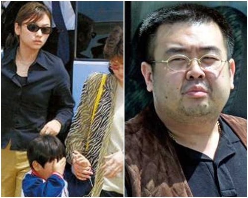 徐英羅(圖左黑衣);圖右為金正男。網圖