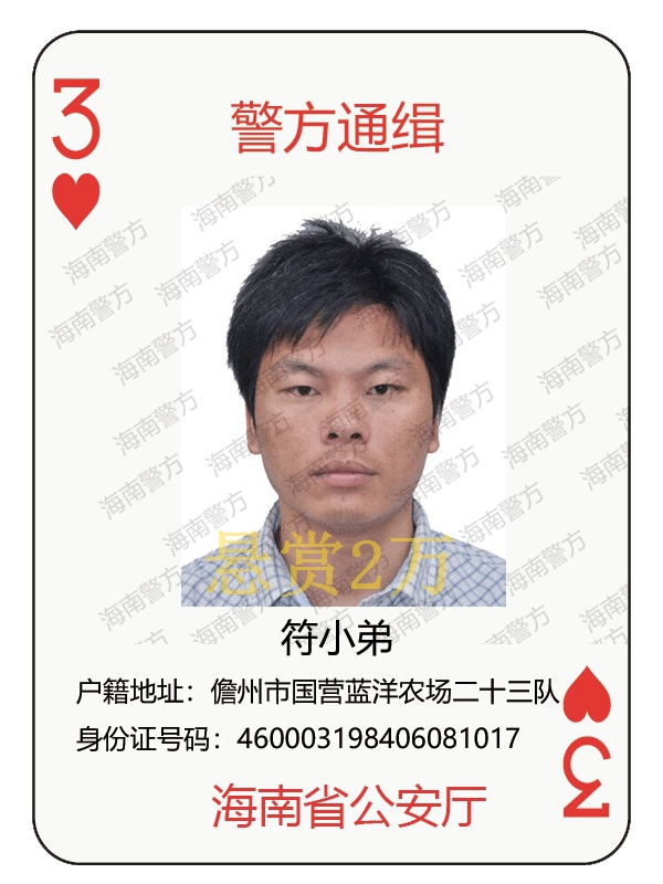 仍未歸案嫌疑人。網圖