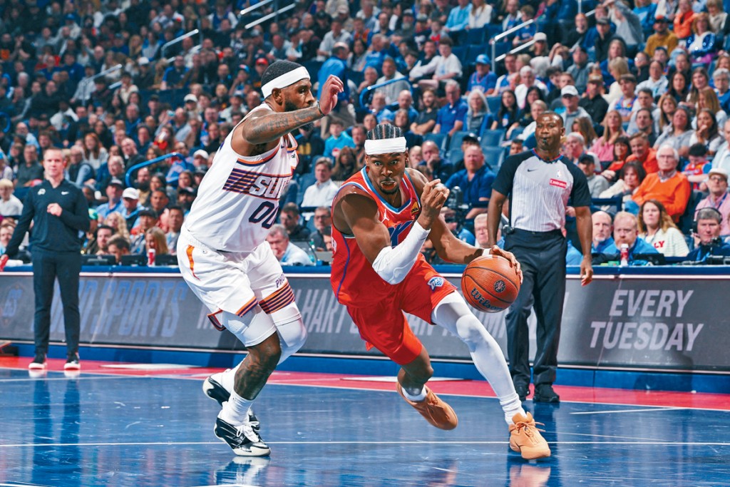 SGA今仗上陣不足27分鐘，高效地斬獲28分及8次助攻。