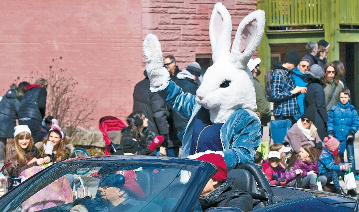 多倫多復活節巡遊，均會由坐在開篷轎車上的賓尼兔帶領。