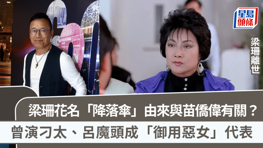 梁珊離世丨揭花名「降落傘」由來與苗僑偉有關？  曾演刁太、呂魔頭成「御用惡女」代表