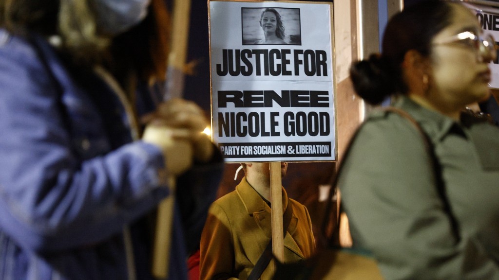 ICE射殺37歲女子古德（Renee Nicole Good）引發示威。 美聯社